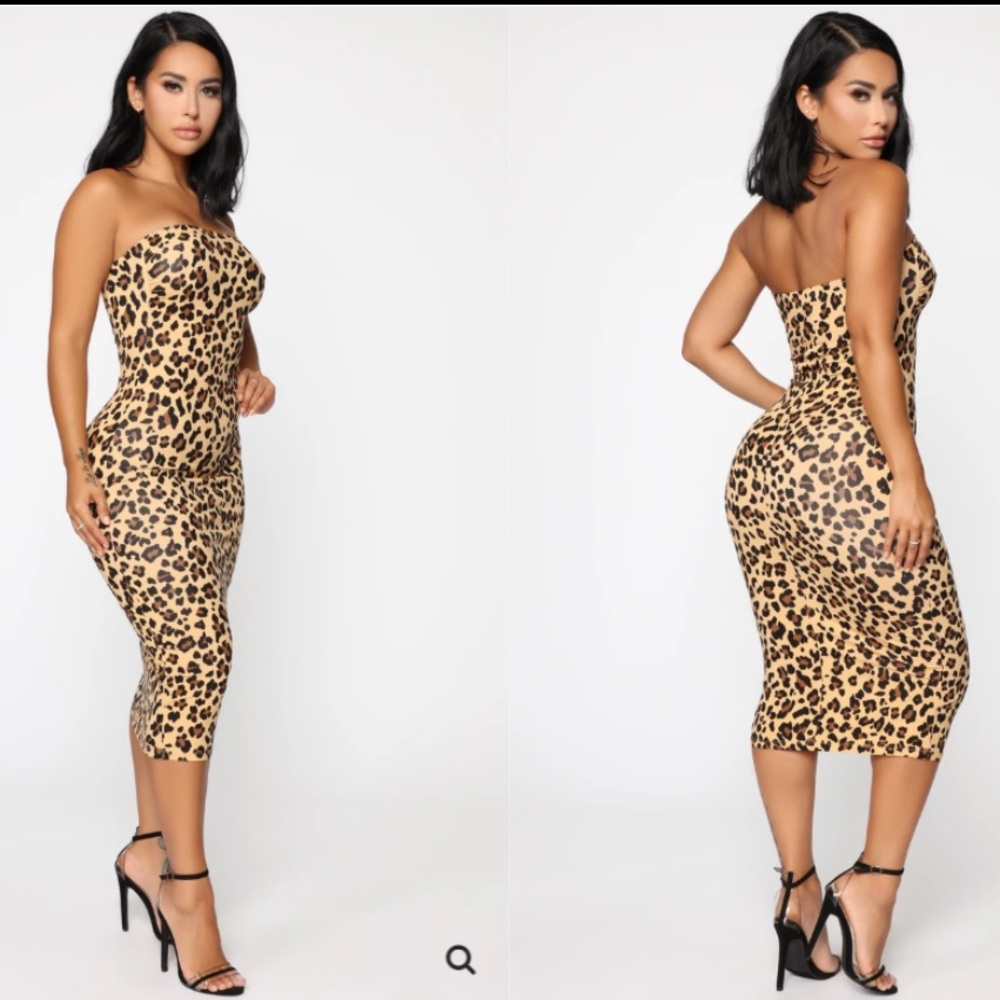 Leopard midi dress